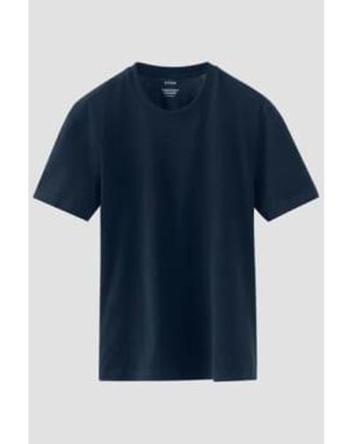 Eton Blue supima cotton t-shirt 10001035728 - Blau