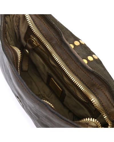 Campomaggi Nemi Military Leather Bag - Black
