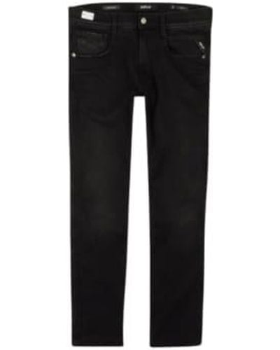 Replay Jeans abas - Negro