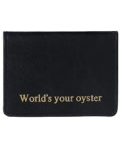 VIDA VIDA Tarjetero cuero worlds your oyster - Negro