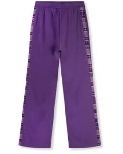 Refined Department | Dion Knitted Track Trousers Xs - Purple