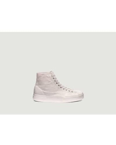 Superga Artifact Selvedge Duck Cotton High Top Sneakers 1 - Bianco