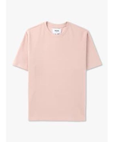 Wax London Mens Dean Textured T Shirt In - Rosa