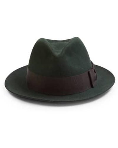 Christys' Moss Bond Fur Trilby Hat 57 - Green