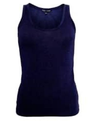 Black Colour Vest Top Faye - Blue