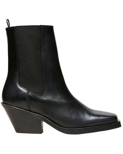 SELECTED Black Leather Ava Chelsea Boot