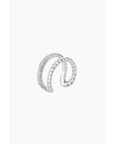 Tutti & Co Rn335s geflecht ring silber - Weiß