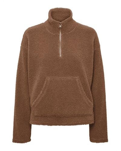 Pieces teddy zip up jumper