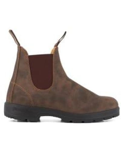 Blundstone 585 Boots Rustic Leather Uk10 - Brown