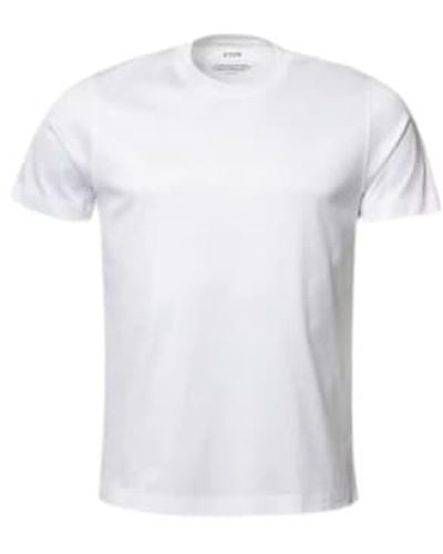 Eton T-shirt en jersey en tricot classique - Blanc