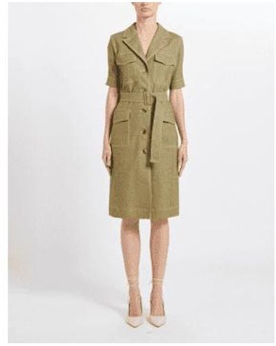 Marella Prominent Denim Dress Size: 12, With: - Green