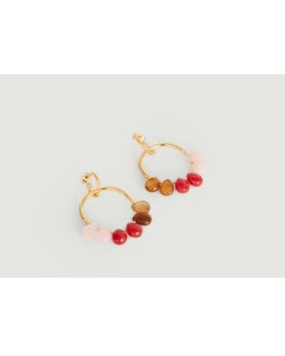 Medecine Douce Boucles d'oreilles Yacinthe moyennes - Blanc