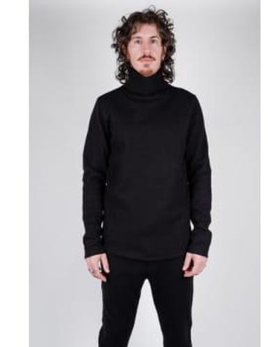 Hannes Roether Boiled Roll Neck Knit Black Large