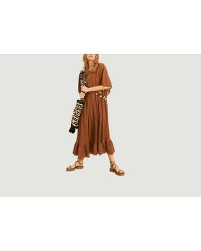 Laurence Bras Hibiscus Mid-length Dress 34 - Brown