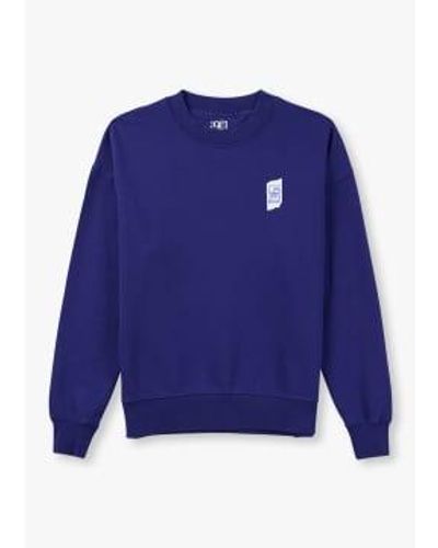 Replay Mens 9Zero1 Small Logo Sweatshirt In - Blu