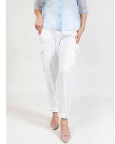 COSTER COPENHAGEN Shimmer Cargo Trousers - Bianco
