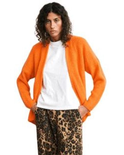 FRNCH Piper Open Front Cardigan In From - Arancione