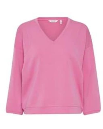 B.Young Byoung Pusti V Neck Pullover In Super - Rosa