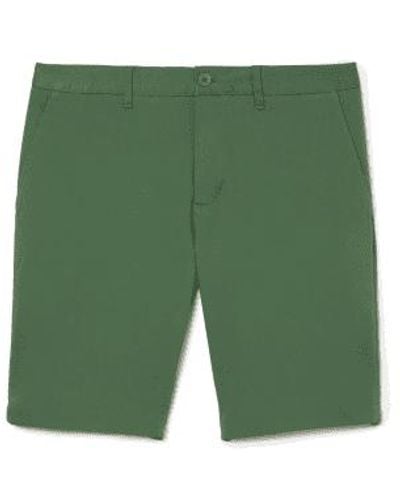 Lacoste Slim Fit Stretch Cotton Bermuda Shorts Khaki 46 - Green