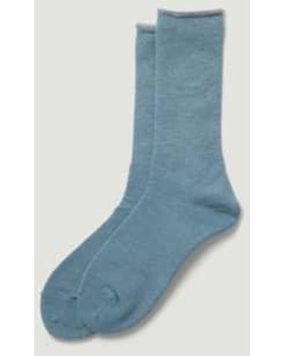 RoToTo City Socks Light / Grey S - Blue