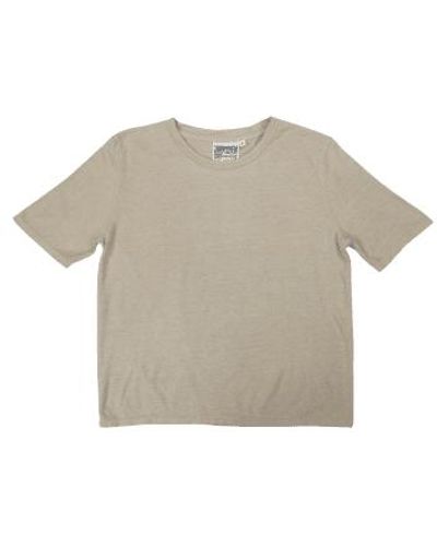 Jungmaven | Silverlake kurzes T-Shirt | Leinwand - Small - Grau
