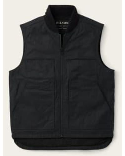 Filson Cloth Insulated Work Vest - Black