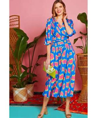 ONJENU Deborah Midi Dress Coachella Uk 10 - Multicolour