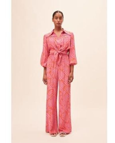 Suncoo Luna Print Blouse - Pink
