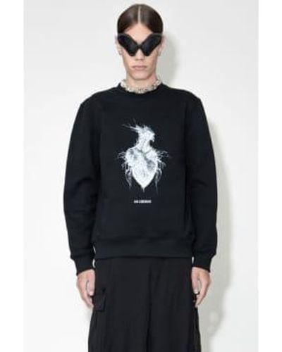 Han Kjobenhavn Heart Monster Regular Crewneck Sweatshirt Extra Large - Black