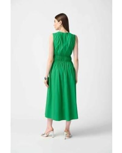 Joseph Ribkoff Stretch Poplin Fit-and-flare Dress 10 - Green