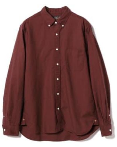Beams Plus B.d. oxford shirt - Rot