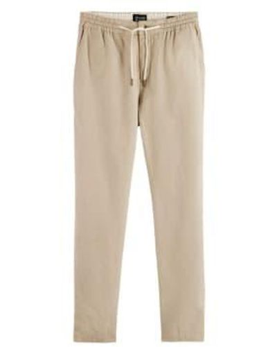 Scotch & Soda Warren cotton leinen jogger - Natur