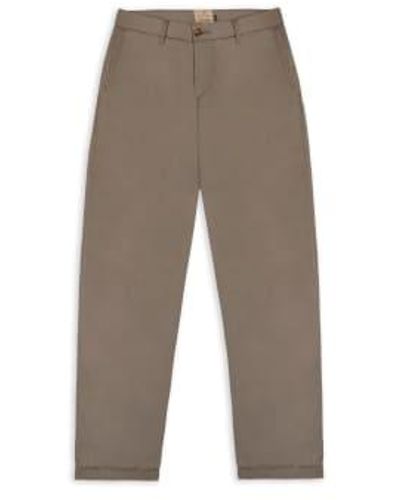 Burrows and Hare Cotton/linen Trouser Khaki 30 - Grey