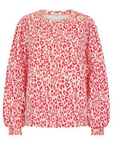 Nooki Design Printed Piper Sweater Pink - Rosso