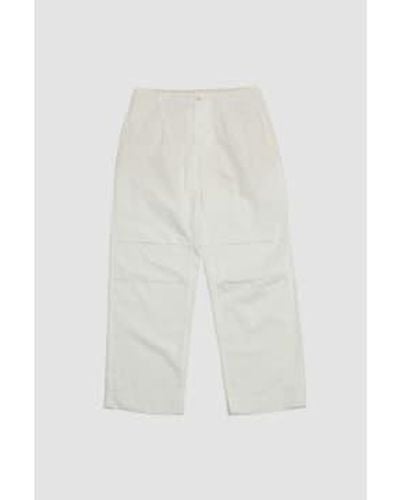 Margaret Howell Poplín algodón seco pantalón caídas - Blanco