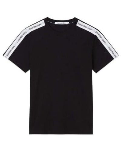 Calvin Klein Contrast Tape Shoulder T-shirt X-large - Black