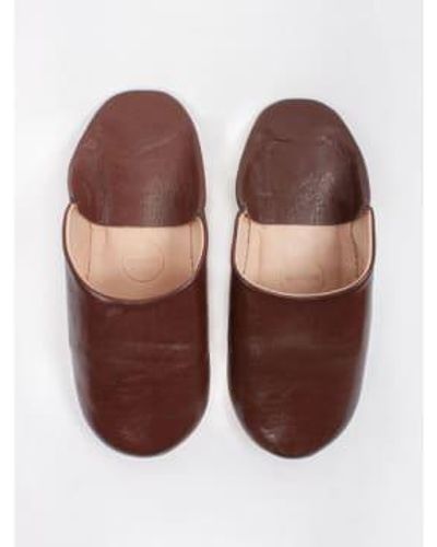 Bohemia Designs Moroccan S Babouche Slippers Chocolate Small - Brown