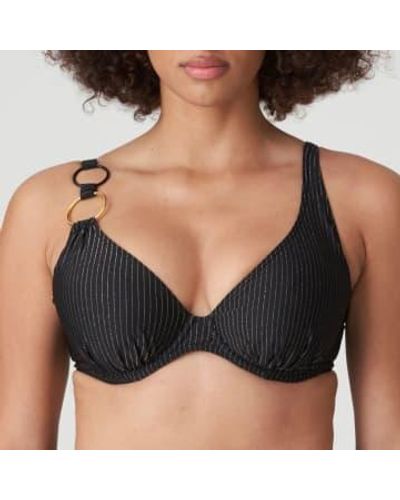 Primadonna Haut bikini plongeant à moitié rembourré en noir