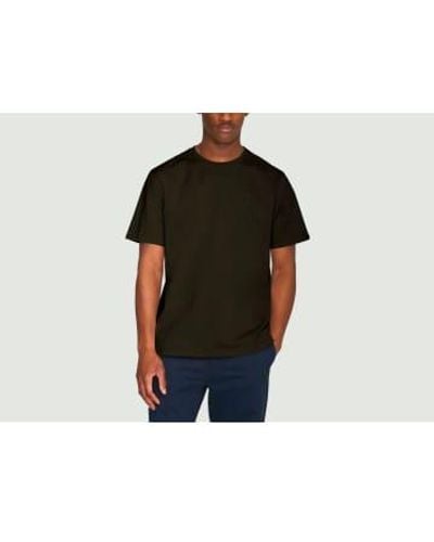 Knowledge Cotton Badge Regular Fit T-shirt Xs - Black