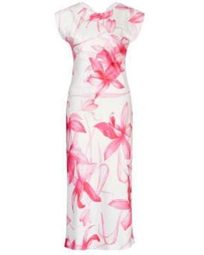 Marella Satin Floral Dress - Pink