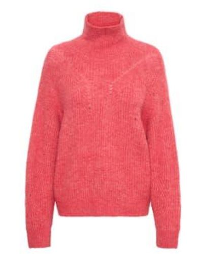 Soaked In Luxury Pullover mit Slrakel-Muster - Pink