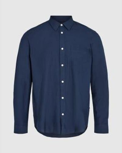 Minimum Jack 9802 Long Sleeve Shirt Navy Blazer S - Blue