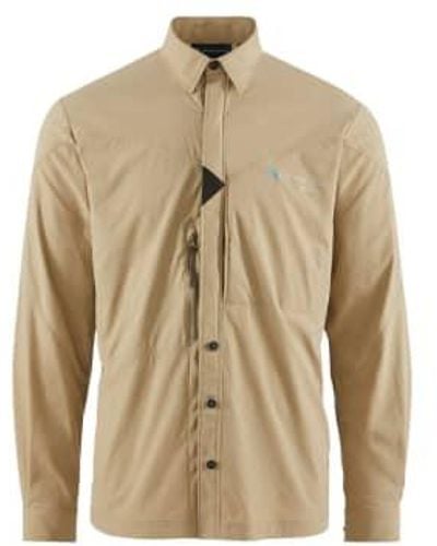 Klättermusen Garm Long Sleeve Shirt Khaki Large - Natural