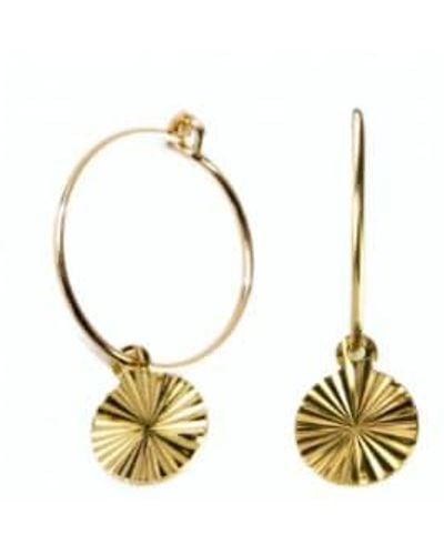 sept cinq Small Gold Sorbet Earrings - Metallic