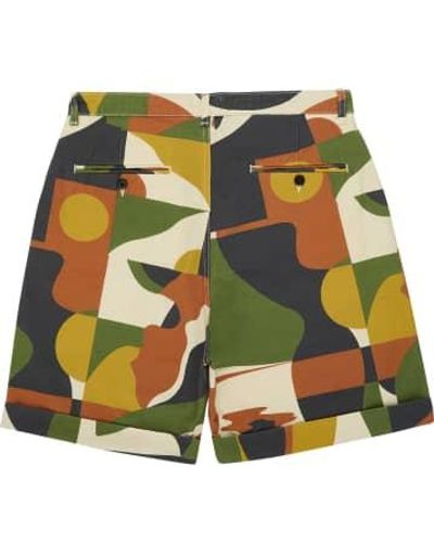 Bask In The Sun In The Sun Short Homme Motif Colore L - Green