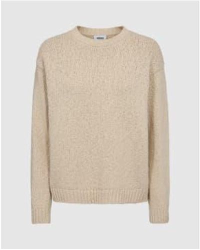 Minimum Mavis Cotton Summer Sweater Knit Rice Beige - Natural