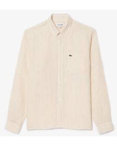 Lacoste Regular Fit Shirt In L - Natural