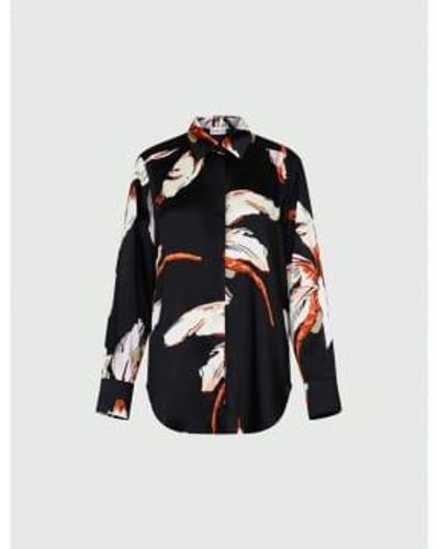 Marella Lugano palm print shirt col: schwarze palmen, größe: 8