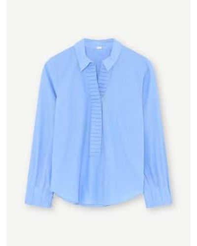 GUSTAV Carmen Cotton Shirt - Blu