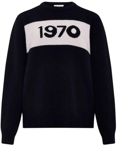 Bella Freud 1970 taille du cavalier tricoté surdimensionné: xs, col: - Bleu